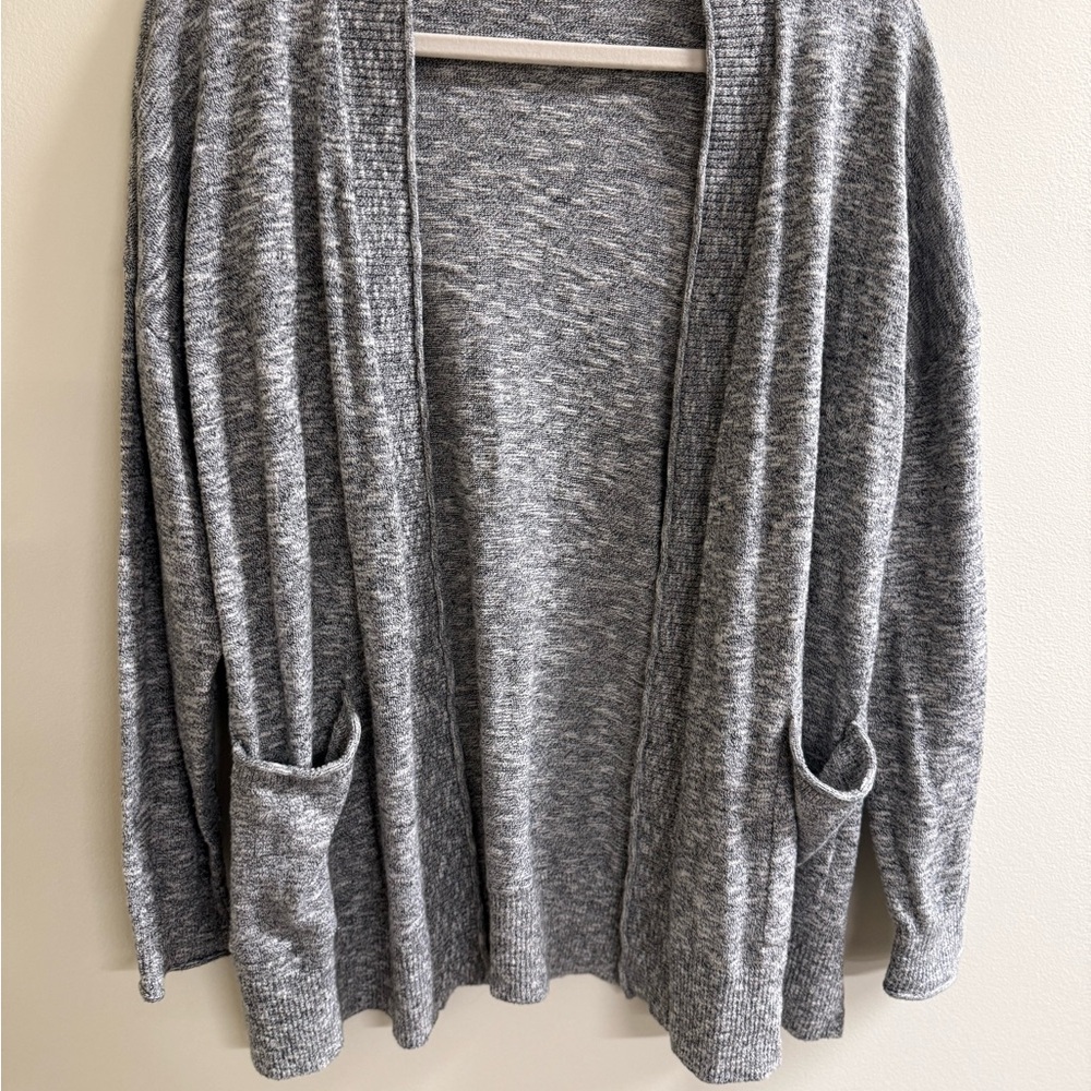 Madewell Heather Gray Open Front Cardigan